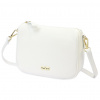 MiaMore 24-003 biela dámska kožená kabelka 22 x 17 x 9 cm