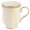 Kinekus Hrnček porcelánový na čaj, 430ml, RUBY, s porcelánovým sitkom