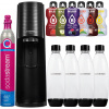 SodaStream Výrobník perlivej vody Sodastream Terra Čierna Set so 4 fľašami 6 sirupov CO2
