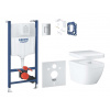 Grohe Solido Set predstenovej inštalácie, klozetu Euro Ceramic a dosky SoftClose, tlačidlo Skate Cosmotolitan, chróm 39889000-GR