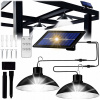 Pouličné svietidlo Azaris 5 W 800 lm, solárne napájanie (SET 2x LUSTRE ZÁSADNÉ SOLÁRNE LED DVOJSTROPNÉ LAMPY DIAĽKOVÝ PANEL)