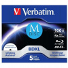 VERBATIM M-DISC BD-R XL 100GB, 4x, printable, jewel case 5 ks (43834)