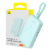 Baseus magnetická power banka Mini (P10022109333-00) – MagSafe, USB-C, 10 000 mAh, 20 W, mint