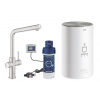 Grohe Red - Drezová batéria Duo s ohrevom vody a filtráciou, zásobník M, supersteel 30327DC1