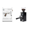 Ascaso Steel DUO PID, White&Wood + Eureka Mignon Libra 65 All Purpose, CR black