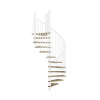 Minka STAIRS Kombinované točité schodisko Spiral Effect dub/biela pr. 160 cm