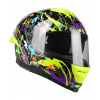 Prilba Rafale SR Crazy, LAZER - Belgicko (čierna / fialová / fluo zelená) Velikost: 2XL