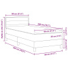 vidaXL Posteľ na pružinách s matracom Taupe 80x200 cm Textília - Sivá - 291488-308237