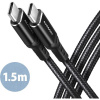 AXAGON BUCM-CM15AB USB-C - USB-C PD 1.5m čierny