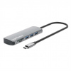 MANHATTAN Dokovací stanice USB-C 9v1, 1xHDMI, 2xUSB-C, 3xUSB, 1xRJ45, čtečka SD karet, šedá 190459