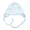 Čiapočka na zaväzovanie, bavlna, Baby Stars, pastel blue, veľ. 74/80