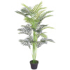 Decovego Umelá palma Umelá palma Fan Palm Dekoratívna izbová rastlina Umelý strom v plastovom kvetináči Plastová rastlina 120 cm Decovego