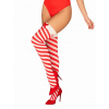 Vianočné pančuchy Kissmas stockings - Obsessive S/M červená