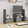 vidaXL Stojan na monitor sivý (39-72)x17x43 cm masívna borovica