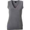 James & Nicholson | JN 656 Dámska sveterová vesta s výstrihom do V_02.0656 Farba: Grey Heather, Veľkosť: L