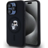 Karl Lagerfeld Liquid Silicone Karl and Choupette Magsafe iPhone 15 Pro Black KLHMP15LSCMKCRHK