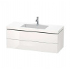Duravit L-Cube Skrinka s umývadlom, 50x120x48 cm, 2 zásuvky, biela vysoký lesk LC6929O2222
