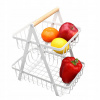 Kôš na ovocie kovový biely
