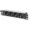 DIGITUS Digitus DN-95418 napäťová distribučná jednotka (PDU) 4 AC zásuvky/AC zásuviek 0U/1U Čierna (DN-95418)