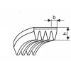 Remeň viacklinový 4 PJ 314 (124-J) Hutchinson Poly-V