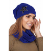 Nastavte čiapku, komín (golf) Imperial Autumn / Winter Riva Blue (ČIAPKA + KOMÍNOVÁ SÚPRAVA FARBY STAR *** ZIRKON)