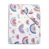 Baby Nellys bavlna prestieradlo Dúha pastelová/biela 60x120