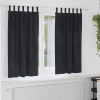 zahrada-XL Zatemňovacie závesy 2 pcs Čierna 140 x 175 cm Zamat 4107174
