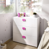 DEKIT-S-SPAIN Detská komoda pre dievča Chic, white-pink