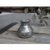 Chic Antique Strieborná antik sklenená dekoračná vázička Marcia - Ø 9*8cm - Chic Antique