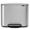 Brabantia Pedálový odpadkový kôš BO 3 x 11 l, matná oceľ