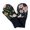 Esito Palcové rukavice softshell Spring flowers černá