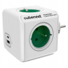 Cubenest Powercube Original USB PD 20W, A+C, 4× zásuvka, bílá/zelená, dětská pojistka, uzemnění, max. 16A/250V~3680W (PC220GN)