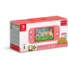 Herné konzoly Nintendo Switch Lite - Coral + Animal Crossing + 3M NSO (045496453916)