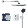 GROHE Precision Thermostat sprchový systém pod omietku s termostatom, horná sprcha 1jet EcoJoy 250 x 250 mm, ručná sprcha 2jet, chróm, 34882000
