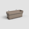 Truhlík CAPRI, závěsný, balkonový, 50cm, plast, šedá|MATTE TAUPE|Artevasi
