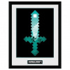 Minecraft Zarámovaný plagát - diamantový meč