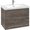 VILLEROY & BOCH Subway 3.0 závesná skrinka pod umývadlo, 2 zásuvky, s LED osvetlením, 772 x 478 x 429 mm, Stone Oak, C574L0RK