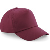 Beechfield Kšiltovka B 10B Original, 5 panelová, dětská COT53010B37099-burgundy UNI Burgundová