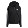 adidas Essentials 3 Stripe Zip Track dámska mikina Black/White XXL (24-26)