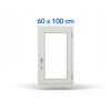 etila.sk - Plastové okno 60 x 100 cm ( 600 x 1000 mm ) biele otváravé aj sklopné pravé