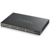 Zyxel GS1920-48HPV2 52-port Gigabit WebManaged PoE Switch, 48x gigabit RJ45, 4x gigabit RJ45/SFP, 2x SFP, 375W pre PoE