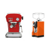 Ascaso Dream ONE, Love Red + Eureka Mignon Specialita, CR orange