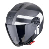 OTVORENÁ PRILBA SCORPION EXO-CITY II BLUR MATT SILVER BLACK WHITE M