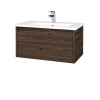 Dreja Umývadlová skrinka BONO SZZ 80 (umývadlo Euphoria) - D25 Teak / Úchytka T34 / D25 Teak
