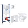 Grohe Solido Set predstenovej inštalácie, klozetu a dosky Bau Ceramic, SoftClose, tlačidlo Skate Air, chróm 39888000-GR