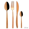 Luxusné jedálne príbory COPPER 24 kusov - ORION