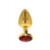 Taboom Bondage in Luxury Butt Plug with Diamond Jewel Gold Red S