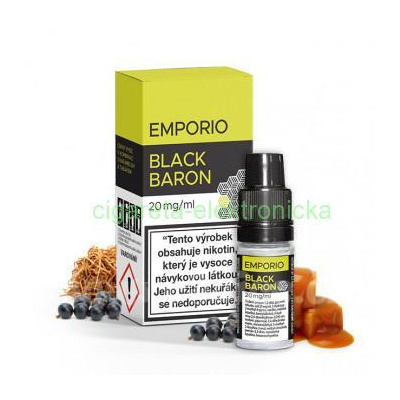 E-liquid Emporio Salt 10ml/12mg: Black Baron(Čierne ríbezle s karamelom a tabak)