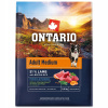 ONTARIO 2,25kg ADULT MEDIUM LAMB - Krmivo pre dospelých psov stredných plemien s jahňacím mäsom