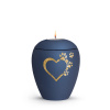 Zvieracia urna Verona Heart so sviečkou - Navy 1,5l